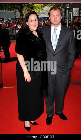 Le chevalier noir - European Film Premiere - Londres Banque D'Images