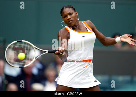 Tennis - Wimbledon 2003 - Quatrième série, Serena Williams / Elena Dementieva Banque D'Images