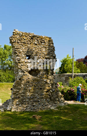 Prieuré de Lewes, les ruines d'un prieuré clunisien médiéval de Glenlee Guest House, East Sussex, Angleterre, Royaume-Uni. Banque D'Images