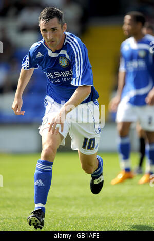 Football - amical - Macclesfield Town v Bolton Wanderers - Moss Rose Stadium. Simon Yeo, ville de Macclesfield Banque D'Images