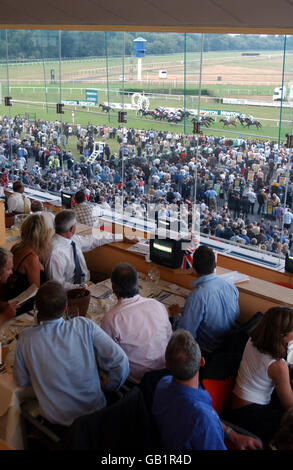 Les courses de chevaux - Kempton Park Racecourse Banque D'Images