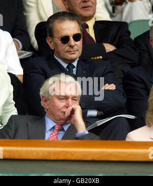 Tennis - Wimbledon 2003 - Men's Final - Mark Philippoussis v Roger Federer Banque D'Images