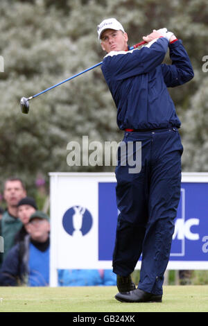 Golf - Championnat 2008 ouvert - deuxième jour - Royal Birkdale Golf Club.Robert Karlsson en action lors de la deuxième manche du Championnat d'Open au Royal Birkdale Golf Club, Southport. Banque D'Images