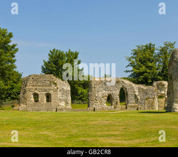 Prieuré de Lewes, les ruines d'un prieuré clunisien médiéval de Glenlee Guest House, East Sussex, Angleterre, Royaume-Uni. Banque D'Images