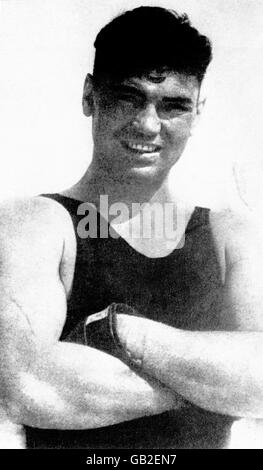 Boxe. Jack Dempsey, champion du monde de poids lourd Banque D'Images