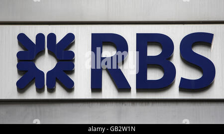 Vue générale d'une succursale du centre de Londres de la Royal Bank of Scotland, également connue sous le nom de RBS. Banque D'Images