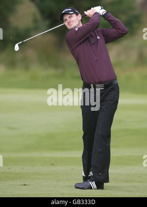 Golf - Johnnie Walker Championship - deuxième jour - Gleneagles.Justin Rose d'Angleterre sur le 13e au cours de la deuxième ronde du Johnnie Walker Championship à Gleneagles, Perthshire. Banque D'Images