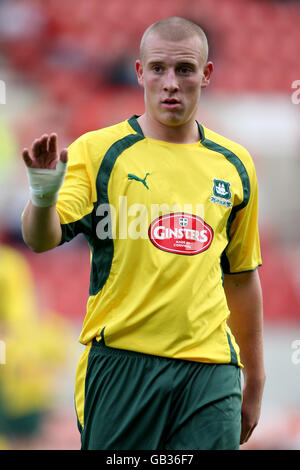 Football - amical - Swindon Town / Plymouth Argyle - terrain de comté. Ryan Brett, Plymouth Argyle Banque D'Images