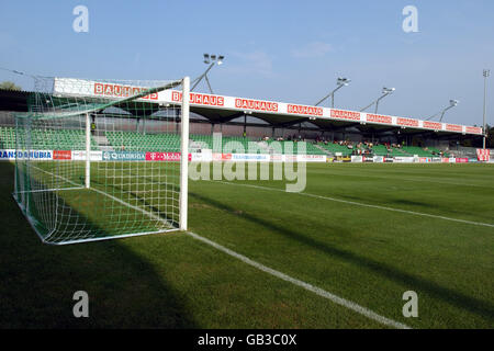 Football - coupe Intertoto de l'UEFA - deuxième tour - deuxième jambe - Pasching v Pobeda. Waldstadion, maison de Pasching Banque D'Images