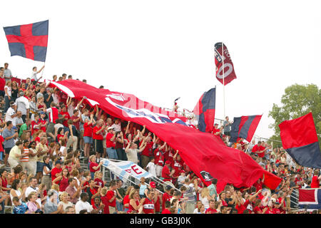 Soccer - American MLS - Chicago Fire v Kansas City Wizards. Fans de Chicago Fire Banque D'Images