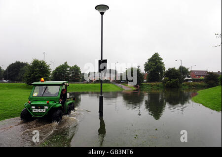 De fortes pluies dans le nord-est Banque D'Images