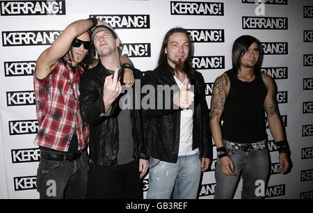 Kerrang Awards 2008 - Londres.Bullet for My Valentine arrivez pour les Kerrang Awards, à la Brasserie, Londres. Banque D'Images