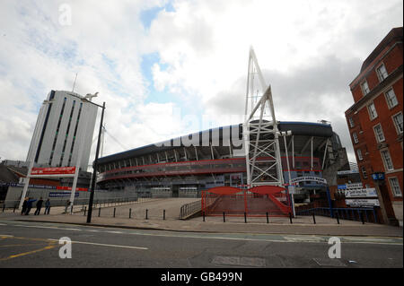 Stade Millennium stock. Vue générale sur le Millennium Stadium de Cardiff. Banque D'Images