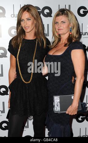 Trinny Woodall (l) et Susannah Constantine arrivent pour les GQ Men of the Year Awards 2008, Royal Opera House, Covent Garden, Londres. Banque D'Images