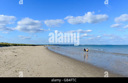 De grands espaces ouverts sur la magnifique plage de Studland, Dorset, UK. Banque D'Images