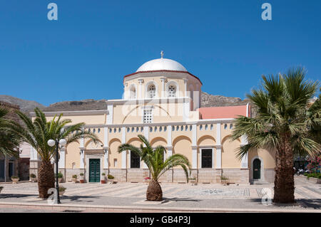 Cathédrale de la Transfiguration de Jésus Christ, Pothia (Pothaia), Kalymnos, Dodecanese, Région de l'Egée du Sud, Grèce Banque D'Images