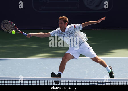 Le joueur de tennis allemand Florian Mayer, Dubai Tennis Championships 2011, Tournoi de Tennis ATP, Série internationale Banque D'Images