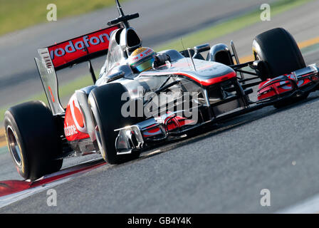 Lewis Hamilton, en Grande-Bretagne, au volant de sa McLaren-Mercedes MP4-26, le sport automobile, la formule 1 essais au Circuit de Catalunya dans Banque D'Images