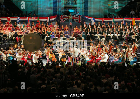 La dernière nuit des Proms - Londres.Vue générale de la dernière nuit des Proms au Royal Albert Hall, Londres. Banque D'Images