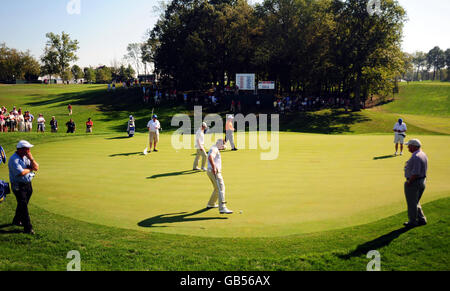 Golf - 37e Ryder Cup - Etats-Unis / Europe - deuxième jour de pratique - Valhalla Golf Club.Lee westwood en Europe pendant la pratique au Valhalla Golf Club, Louisville, Etats-Unis. Banque D'Images