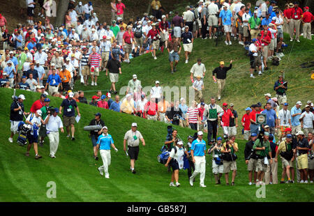 Oliver Wilson et Henrik Stenson d'Europe pendant les Foursomes le deuxième jour au Valhalla Golf Club, Louisville, Etats-Unis. Banque D'Images