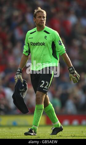 Football - Barclays Premier League - Manchester United / Bolton Wanderers - Old Trafford. Jussi Jaaskelainen, gardien de but de Bolton Wanderers Banque D'Images