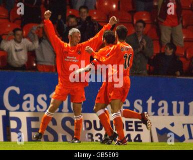 Soccer - CIS Insurance Cup - deuxième tour - Dundee United contre Morton.Andy McLaren, de Dundee United, célèbre après avoir atteint le premier but Banque D'Images