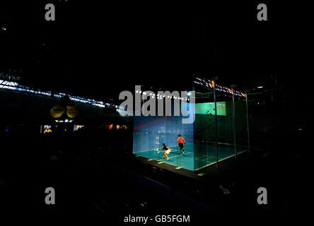 Squash - Championnats du monde de squash Hi-TEC 2008 - Centre national de squash.Une vue générale du terrain de spectacle pour les Championnats du monde de squash HI-TEC Banque D'Images