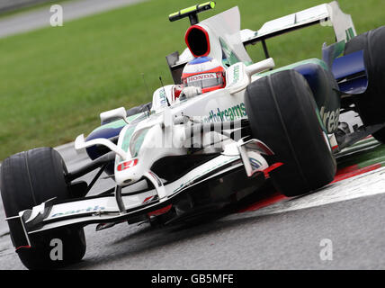 Rubens Barrichello de Honda en action lors du Grand Prix d'Italie à Monza, en Italie. Banque D'Images