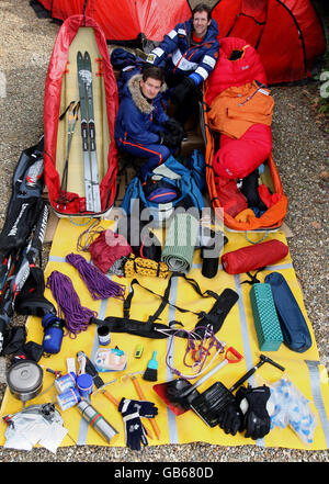 Descendants de Sir Ernest Shackleton pour aller à Pôle Sud Banque D'Images