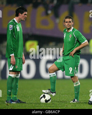 Football - FIFA World Cup 2010 - tour de qualification - Groupe 3 - Slovénie v Irlande du Nord - Ljudski Vrt Stadium Banque D'Images