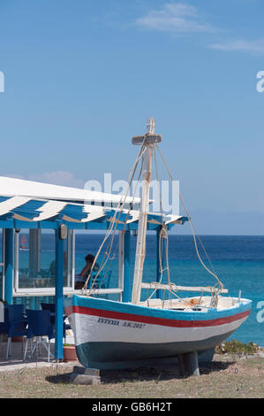 Le capitaine John Taverna, la baie de Kamari, Kefalos, Kos (Cos), du Dodécanèse, Grèce, région sud de la Mer Egée Banque D'Images