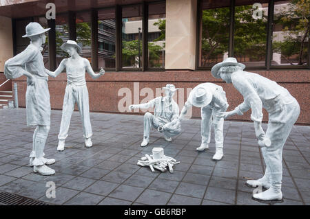 Les Toucheurs sculpture, Ann Street, Brisbane, Brisbane, Queensland, Australie Banque D'Images