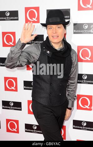 Adam Ant arrive pour les Q Awards 2008 à l'hôtel Grosvenor House, Park Lane, W1. Banque D'Images