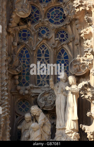 Stock de voyage - Espagne - Barcelone.Cathédrale de la Sagrada Familia de Barcelone Banque D'Images