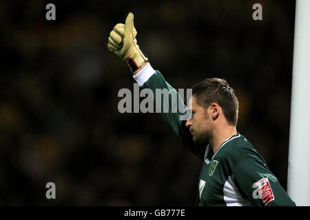 Football - Championnat de la ligue de football Coca-Cola - Norwich City / Wolverhampton Wanderers - Carrow Road. David Marshall, gardien de but de la ville de Norwich Banque D'Images