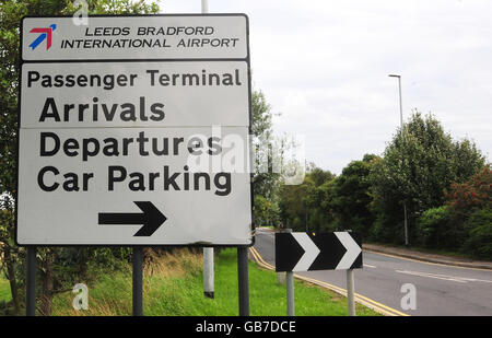 Stock - l'aéroport international de Leeds Bradford Banque D'Images