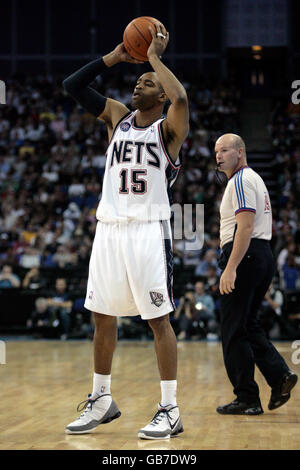 Basket-ball - NBA - visite d'avant-saison - Miami Heat v New Jersey nets - O2 Arena. Vince carter, filets du New Jersey Banque D'Images