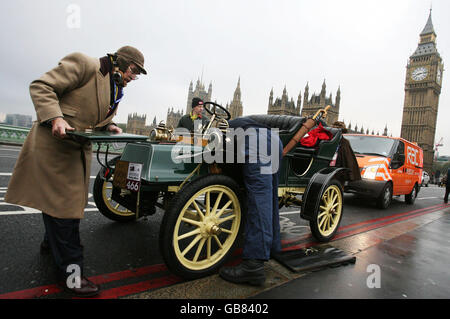 Londres à Brighton Veteran Car Run Banque D'Images