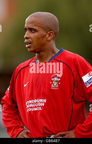 Soccer - Conférence nationale de la Ligue - Accrington Stanley c. Scarborough. Lutel James, Accrington Stanley Banque D'Images