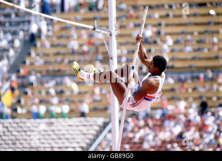 Athlétisme - Jeux Olympiques de Los Angeles 1984 - Décathlon Banque D'Images