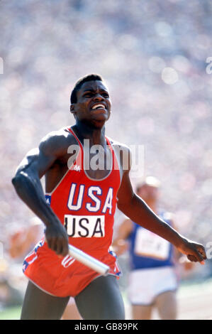 Athlétisme - Jeux Olympiques de Los Angeles 1984 - Men's Relais 4x100m Banque D'Images