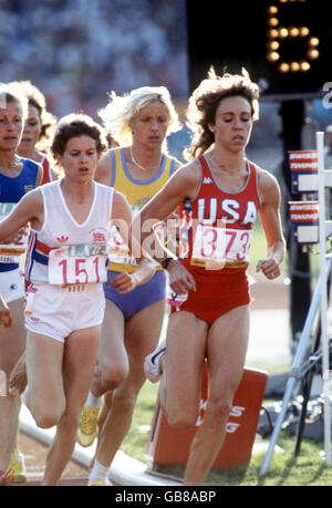 Athlétisme - Jeux Olympiques de Los Angeles 1984 - Finale Femmes 3000m Banque D'Images