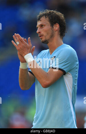 Football - Italien Serie A - Lazio / Catane Calcio - Stadio Olimpico. David Rozehnal, Latium Banque D'Images