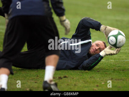 L'Irlande du Nord de football - Session de formation - Collège de Greenmount Banque D'Images