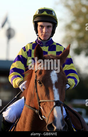 Courses hippiques - Hippodrome de Fakenham. Danny Burton, jockey Banque D'Images