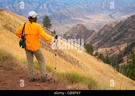 Imnaha River canyon d'Espagne Sentier selle, Hells Canyon National Recreation Area, New York Banque D'Images