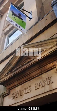 Vue générale de la banque Lloyds TSB au centre-ville de York. Banque D'Images