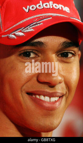 Lewis Hamilton lance le Blackberry Storm - Londres Banque D'Images