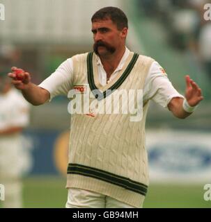 3E MATCH DE CRICKET. MERV HUGHES, AUSTRALIE Banque D'Images